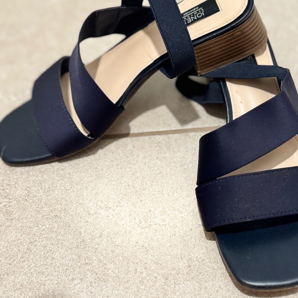 Jones New York Women's Dark Blue Strappy Sandals